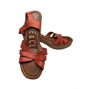 Musse&Cloud Coral Leather Strap Chunky Platform W 41 Sandals Summer Boho Cottage